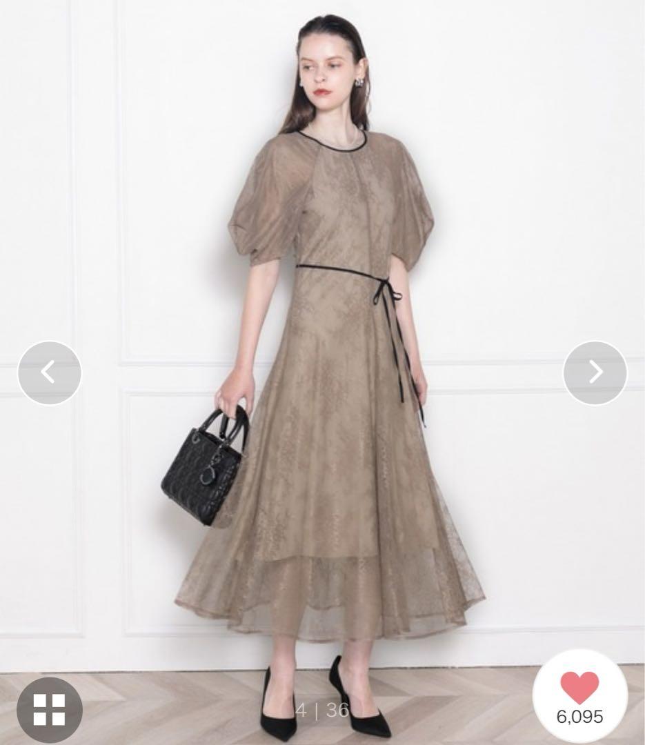 leja パーティードレス　ベージュ　結婚式　オケージョンドレス　お値下げ中