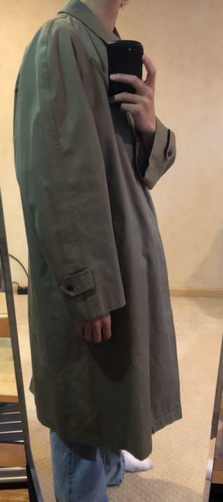 100%新品安い 購入価格3万弱 ヴィンテージ 玉虫色 カーキ qf1nE-m39762044010 ロングコート ステンカラーコート 得価大特価