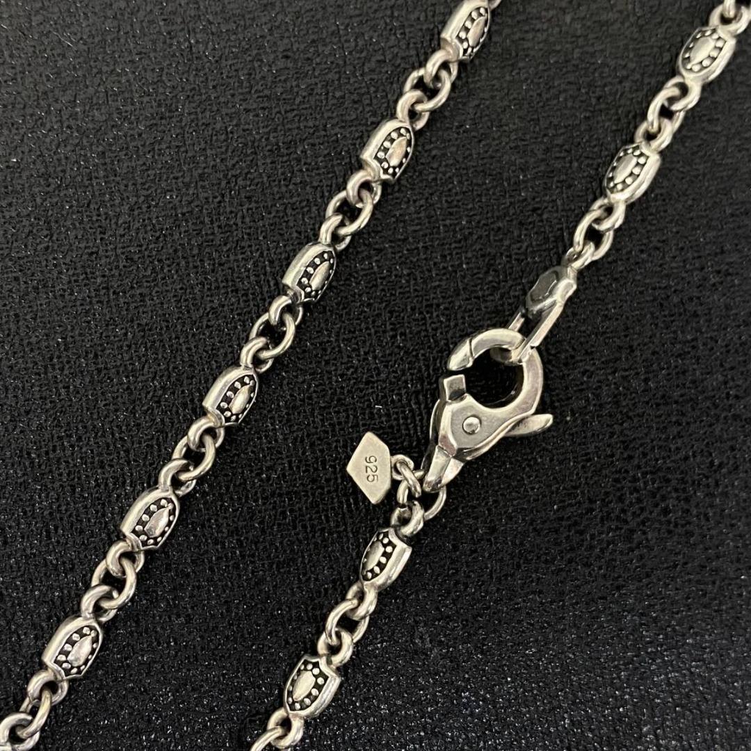 LION HEART シルバー シールド リンク チェーン ネックレス 49cm