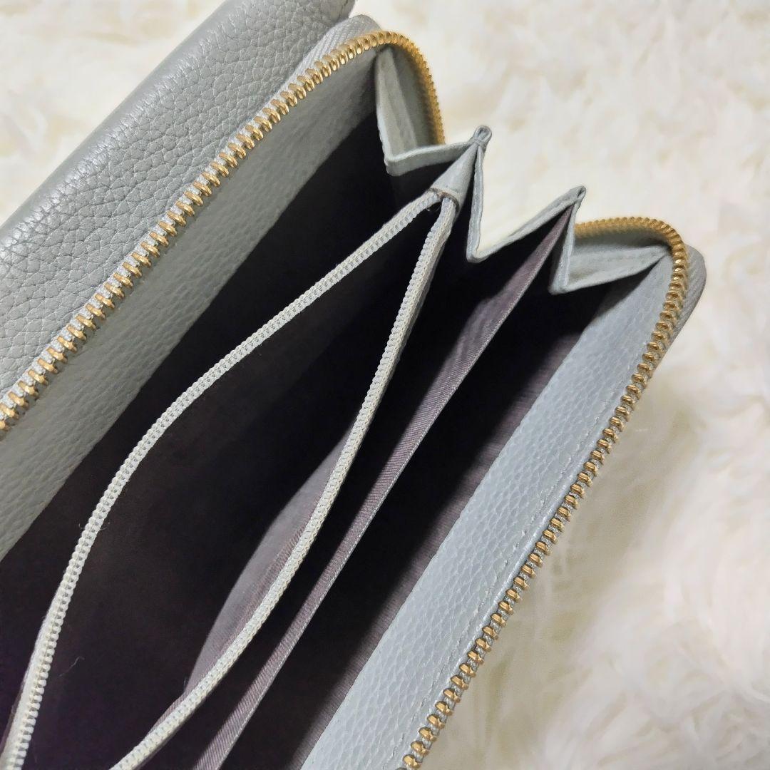 品揃え豊富で GUCCIグッチ◇コンチネンタルウォレット シボ革レザー長財布 小物