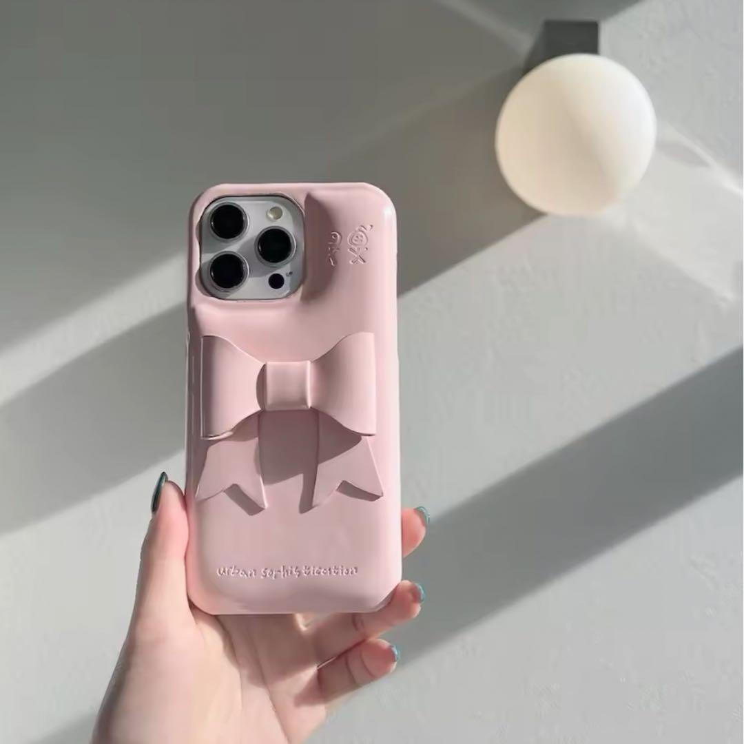 Urban Sophistication iPhone ケース リボン ピンク - メルカリ