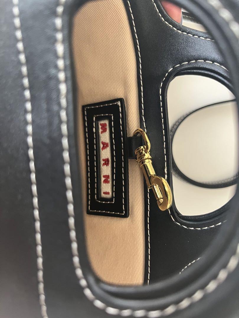 MARNI ブラック かごバッグ
