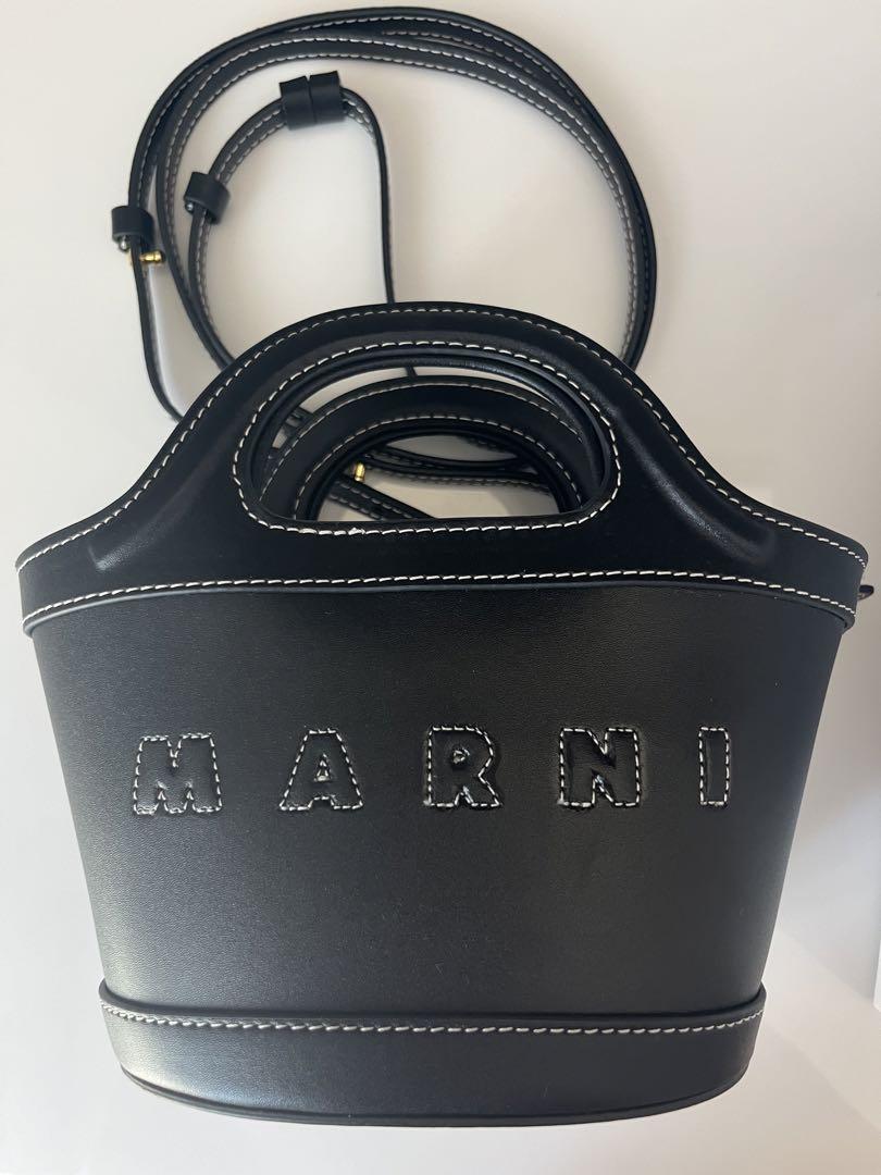 MARNI ブラック かごバッグ