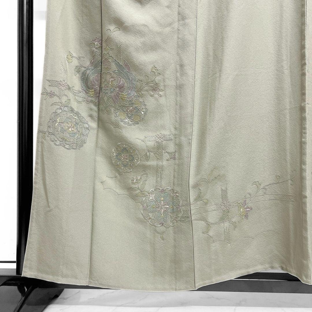 スワトウ刺繍 刺繍 鳳凰 華紋 付け下げ 着物 102a p スワトウ刺繍 刺繍 鳳凰 華紋 付け下げ 着物 102a p