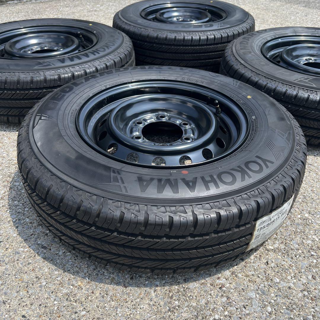 ★新車外し・新品タイヤ★ ハイエース 純正ホイール & YOKOHAMA 4本