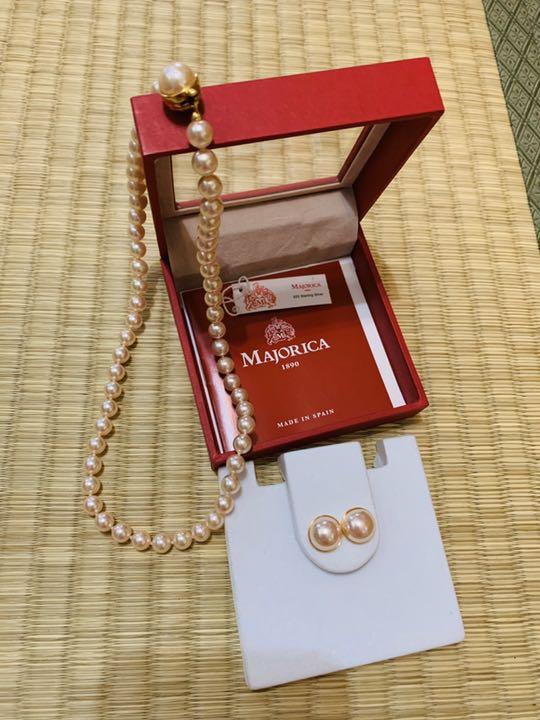 Majorica ネックレス\u0026ピアスセットヨーロッパで購入しましたが