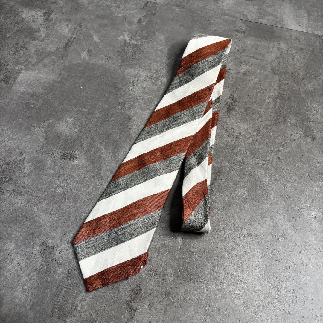 made in Japan reginental silk linen tie