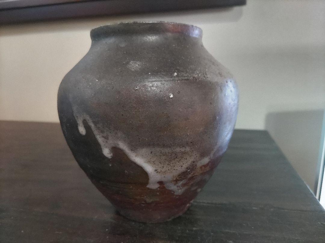 希少品！西岡小十　窯変壷（高15.3㎝）共箱・無傷