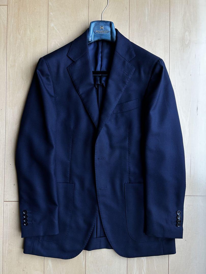 BEAMS F / V.B.CANONICO ネイビーホップサックジャケット