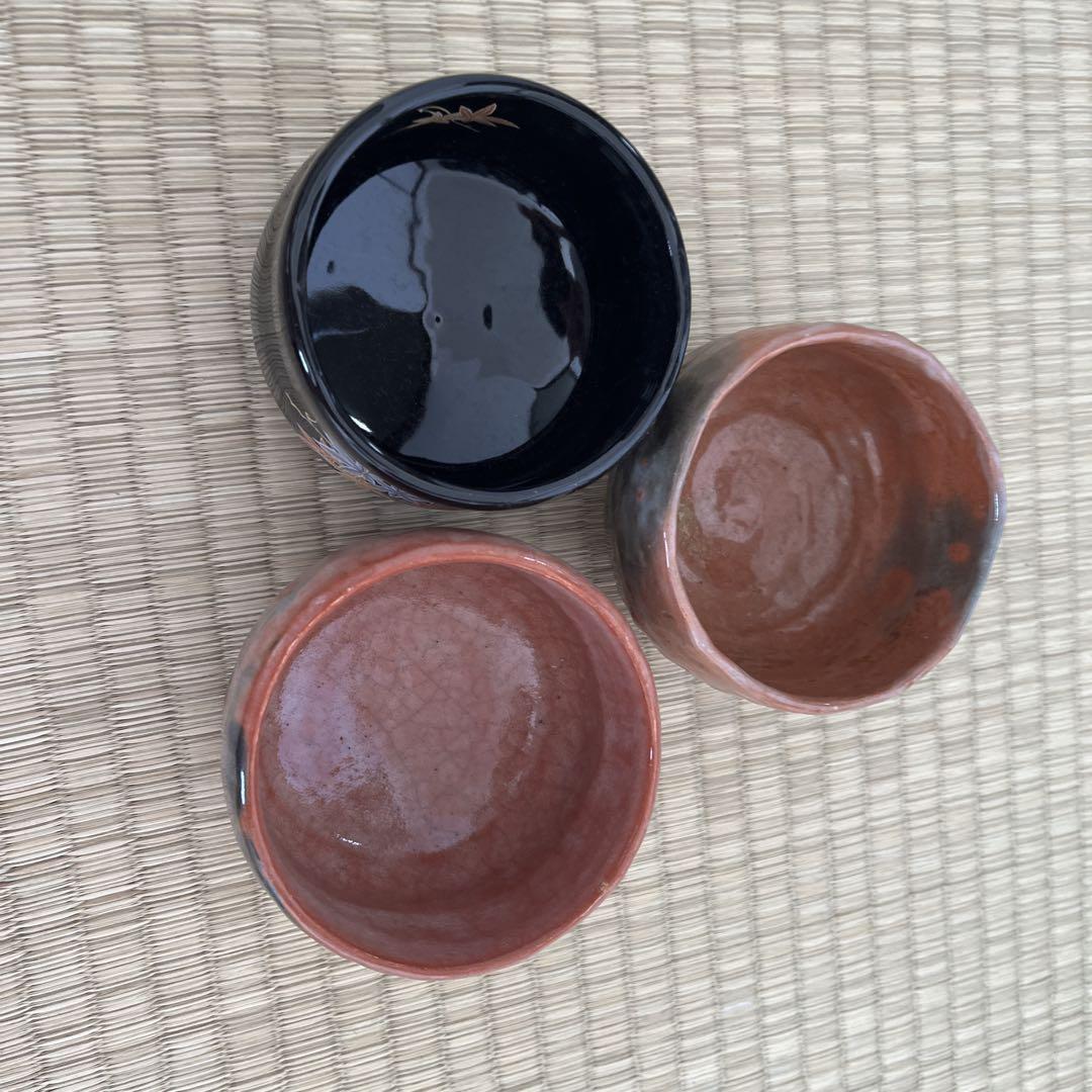茶道具　茶碗　抹茶　楽焼