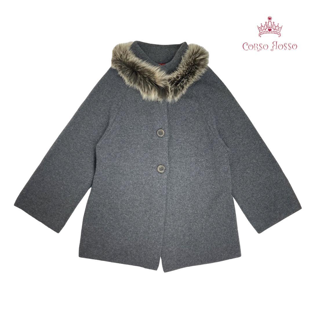 12T688☆ CORSO ROSSO カシミヤ100 ジャケット アウター M