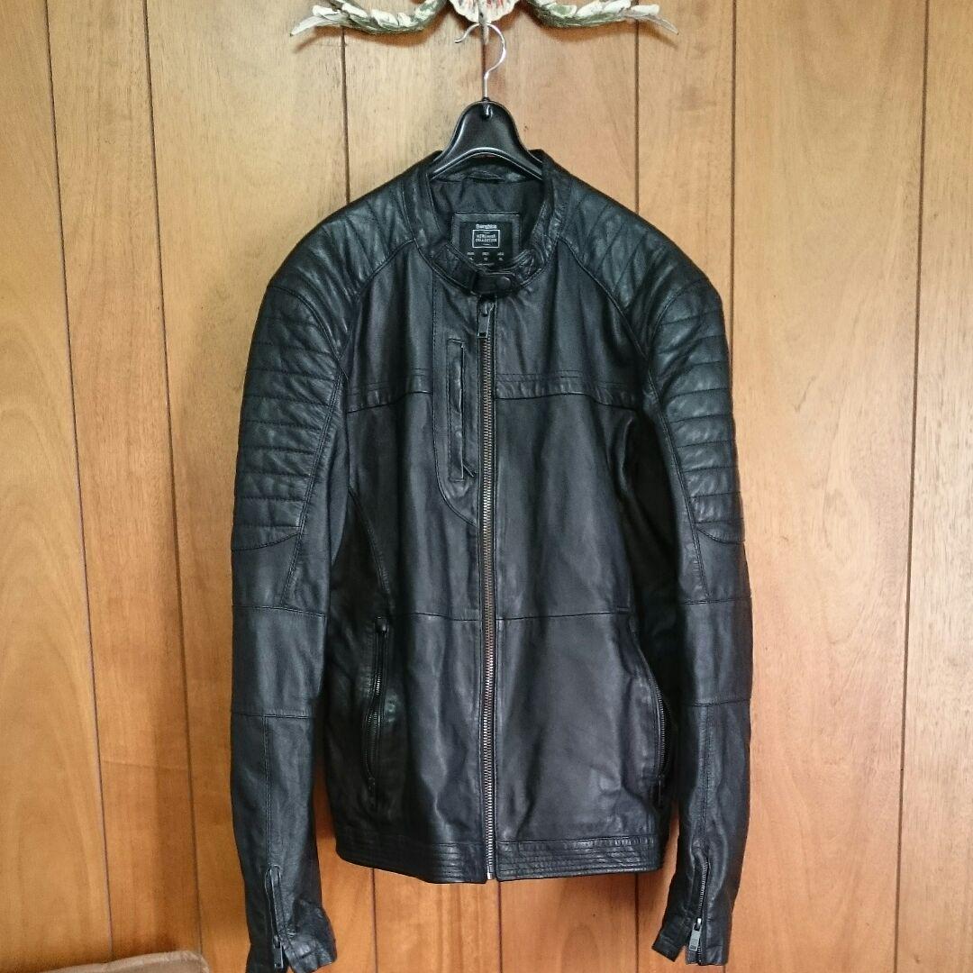本革☆ ライダースジャケット XL