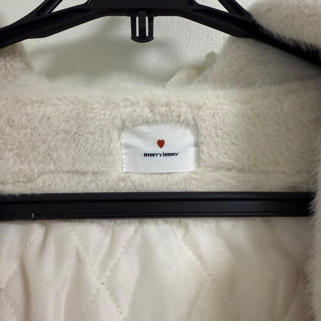 merry jenny フリルフードフェイクファージャケット merry jenny フリルフードフェイクファージャケット