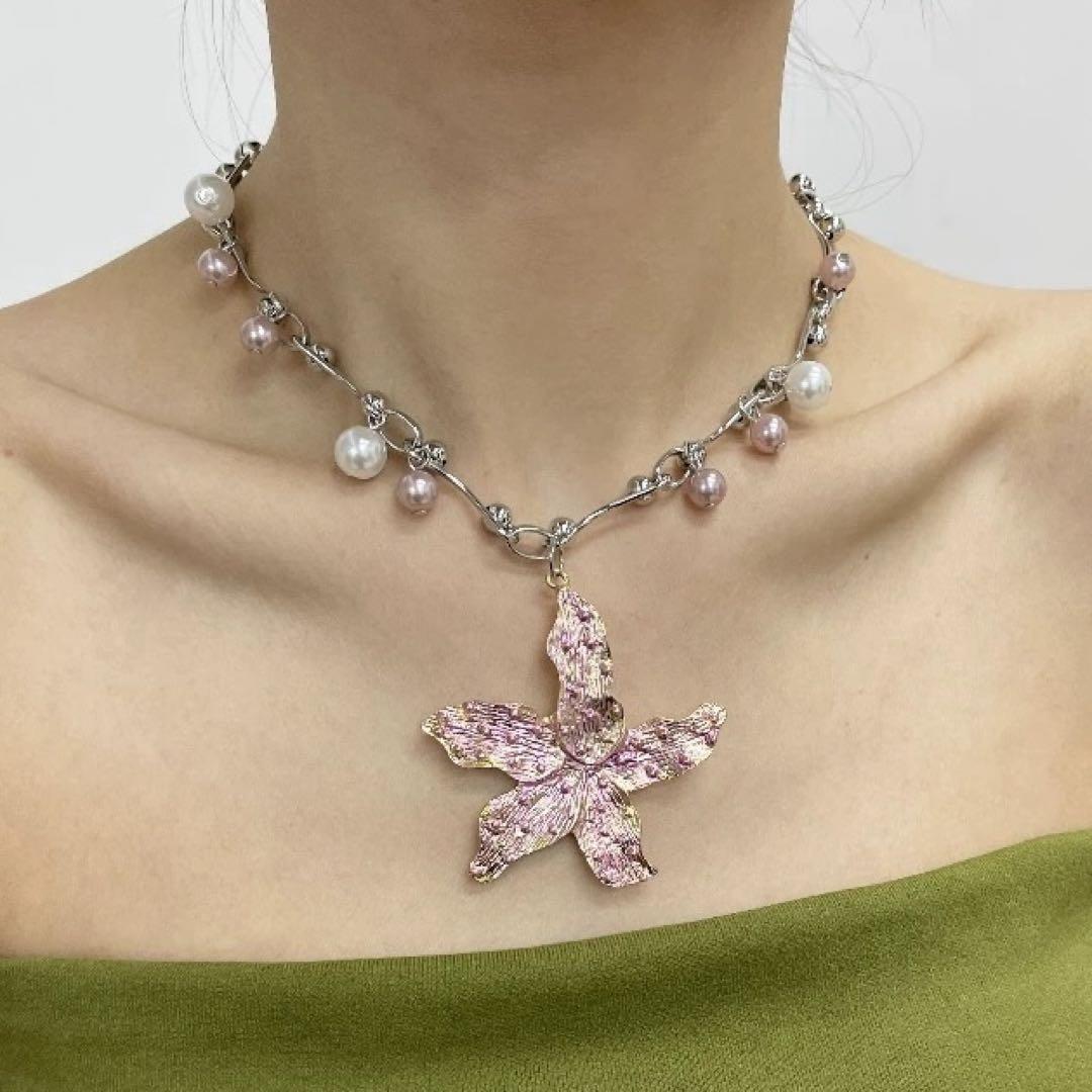 【フェアリーグランジ】Starfish 彩華 metal necklace