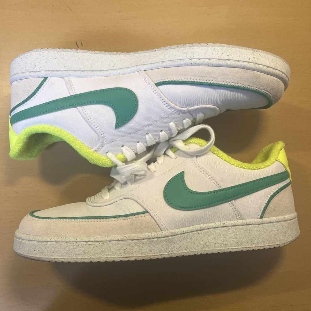 NIKE スニーカー US 6.5 ホワイト/グリーン/イエロー