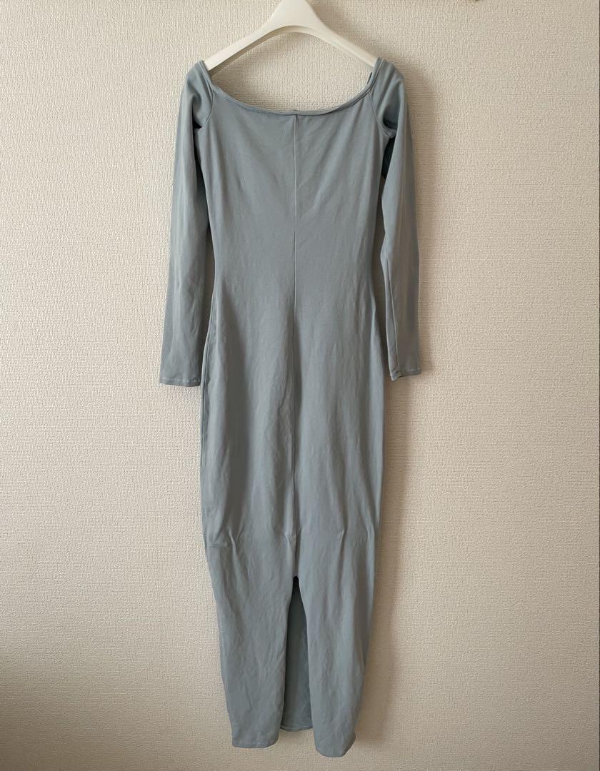 SKIMS スキムズ Long-Sleeve Slit Maxi Dress