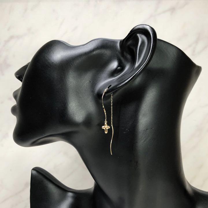 K18 18金 18k ロングピアス アメリカンピアス クロス ②♡ - メルカリ K18 18金 18k ロングピアス アメリカンピアス クロス ②♡ - メルカリ