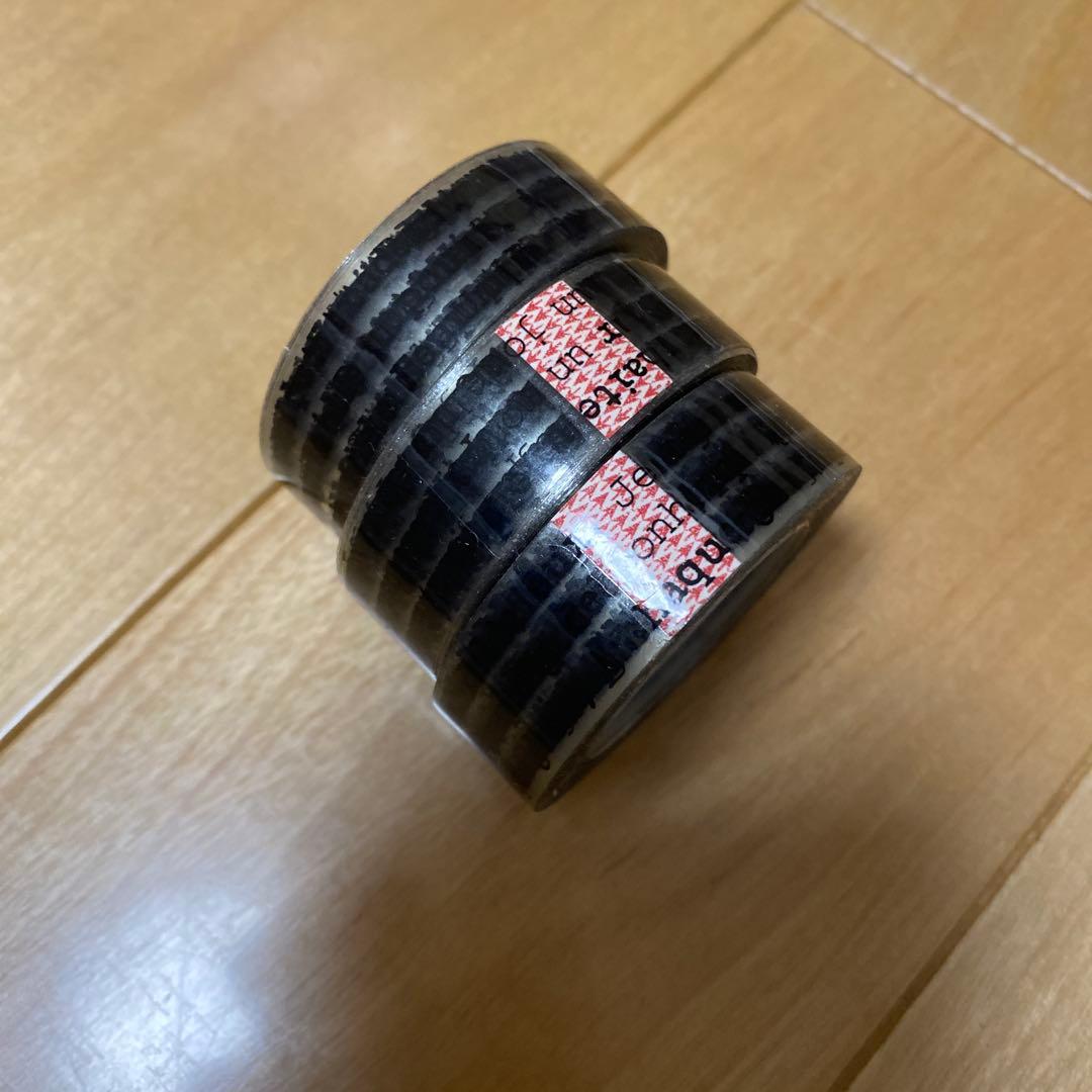 テープ マステ 英字 黒 レア 3点 未使用品 中古品