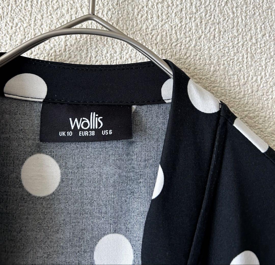 wallis ウォリス　ドット柄　カシュクールワンピース　セレブ　英国　水玉 wallis ウォリス ドット柄 カシュクールワンピース セレブ 英国