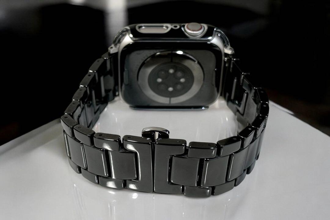 B5★アップルウォッチバンド セラミックベルト Apple Watch カバー