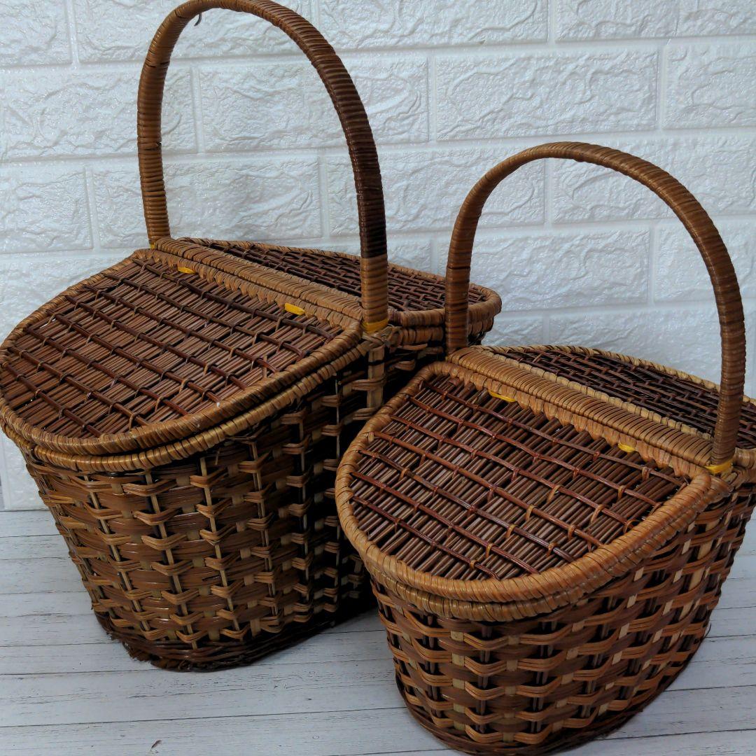 新作高品質 新品 天然素材アタのバスケット2個セット c3s8K-m39815660298 ベトナム雑貨 全国無料安い