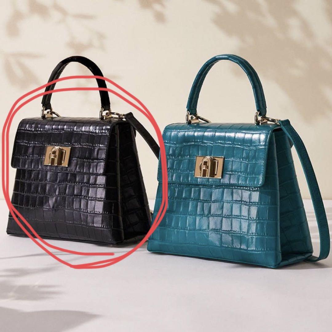 激安価格の ❁⃘FURLA❁⃘ クロコバッグ ハンドバッグ - www
