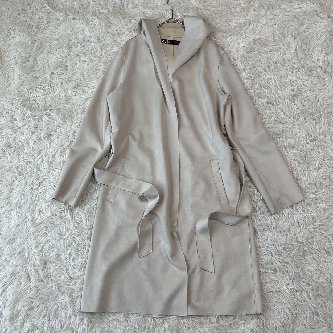 ZARAザラ スエードテイストコートアウター ZARA - ZARAフェイクエードコートの通販 by monちゃん'sshop