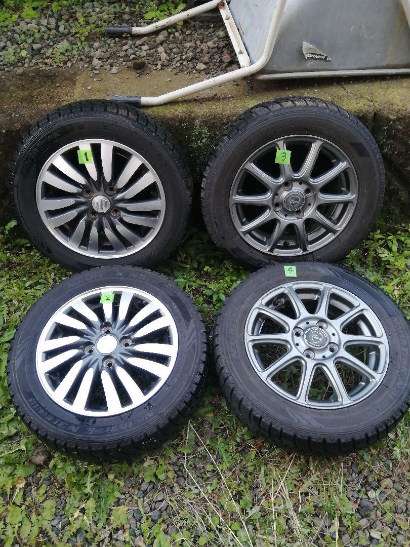 14インチアルミホイール タイヤ 165/65/R14 スタッドレス 2本売も可