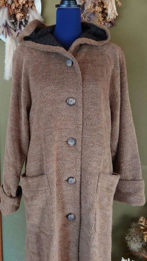 ◉訳あり◉NUOVA STELLA フード付き ロングコート ブラウン ◉訳あり◉NUOVA STELLA フード付き ロングコート ブラウン