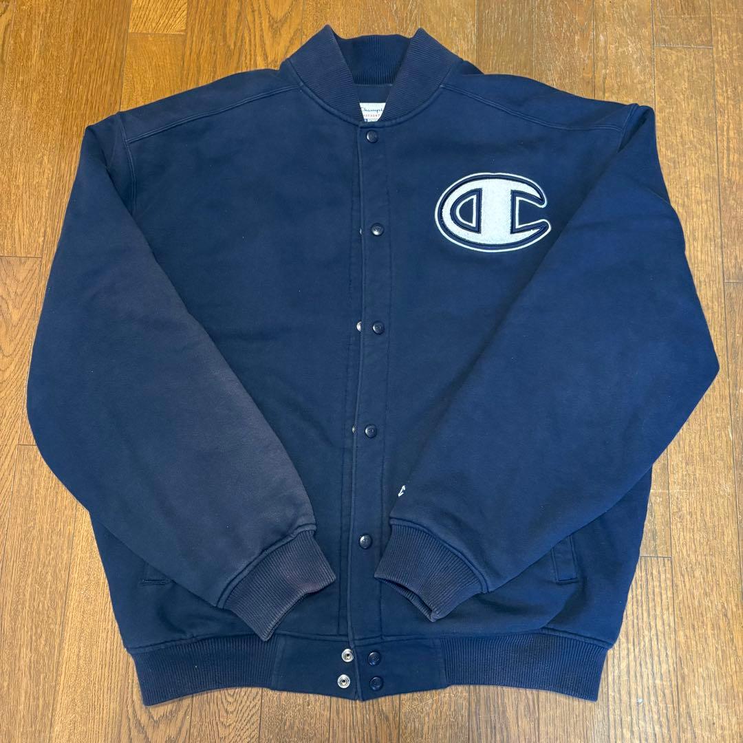 Champion バークアーチ ボア刺繍 肉厚内キルティングジャケットXL LL Champion