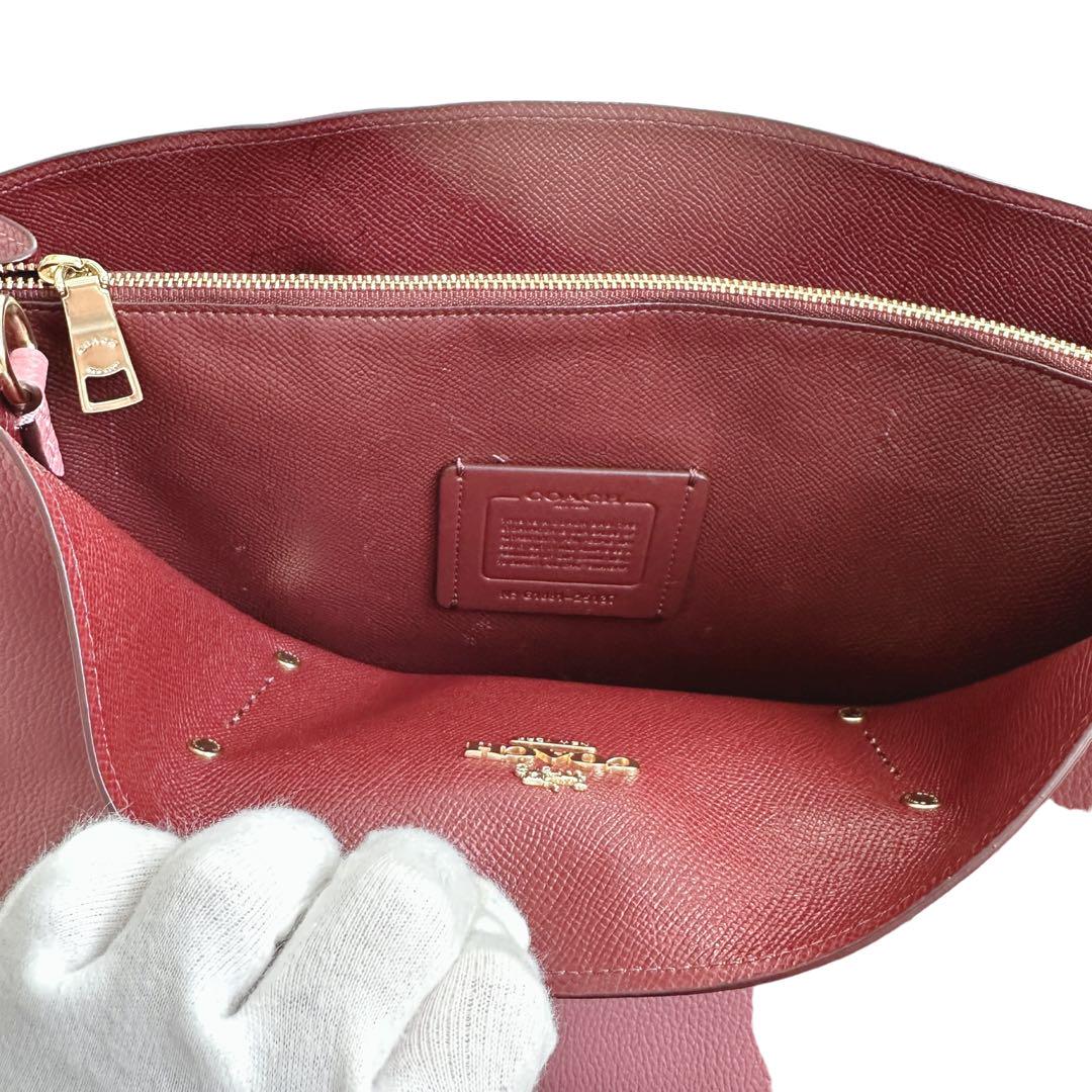 【希少品】【COACH】2way レザー トートバッグ ショルダー レディース 画像9
