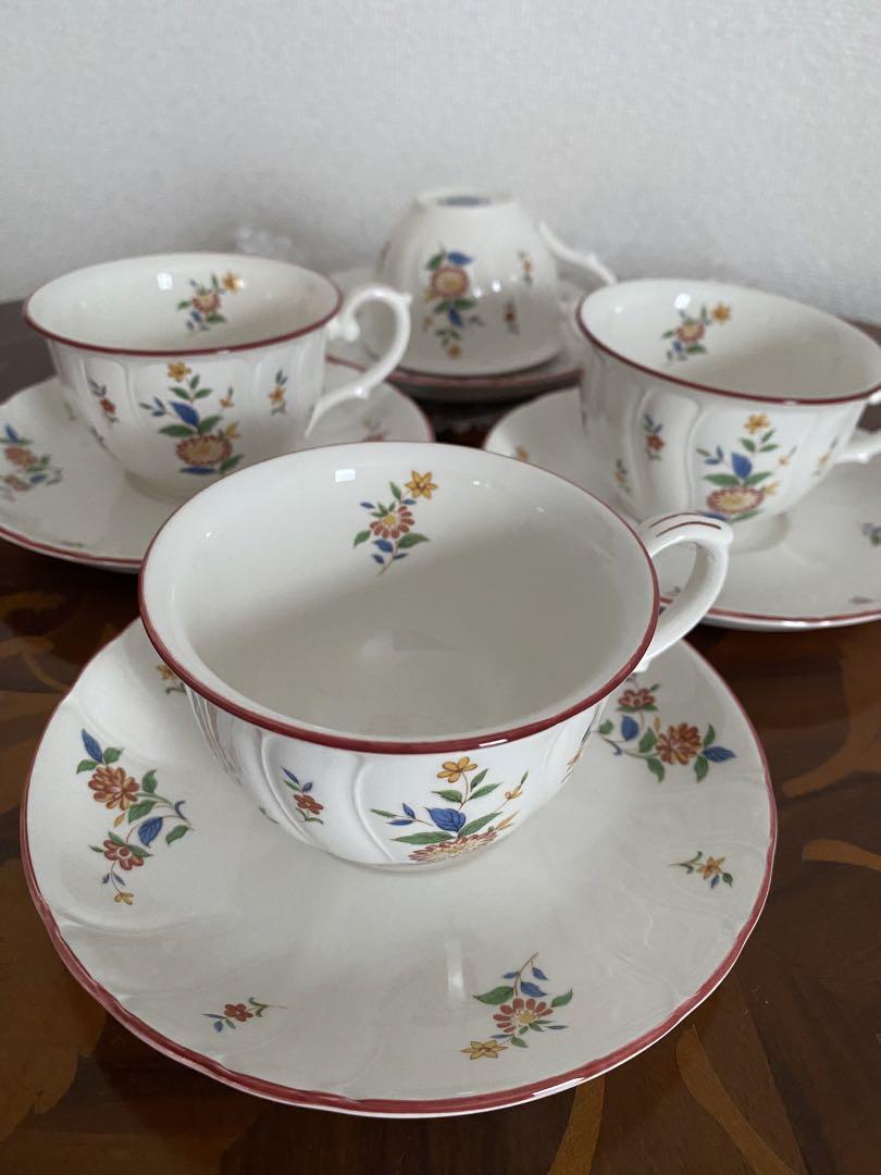 Noritake 花柄 ティーカップセット 4個