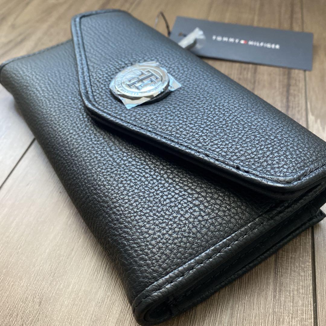 新品★ トミーヒルフィガー　長財布　財布　ウォレット　ブラック