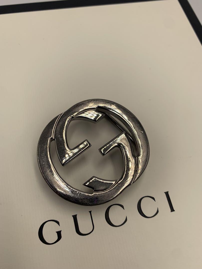 【美品】グッチ　GUCCI バッグルのみ ベルト　シルバー P55