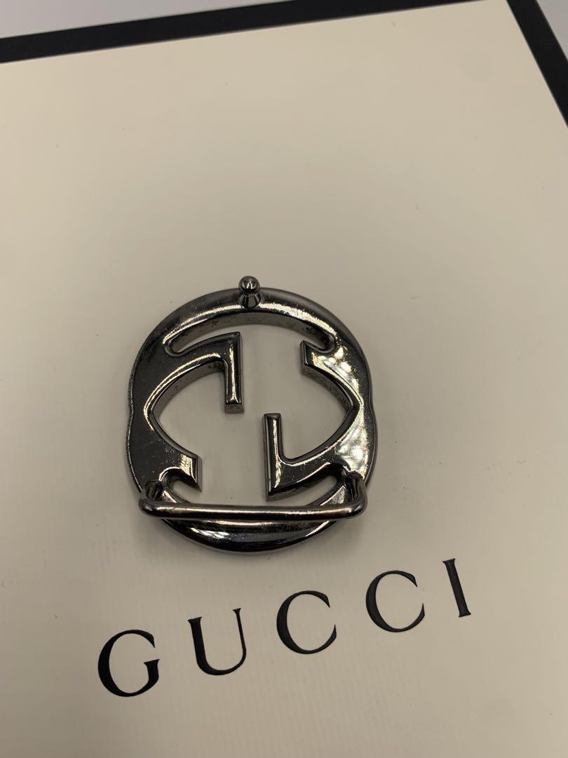 【美品】グッチ　GUCCI バッグルのみ ベルト　シルバー P55