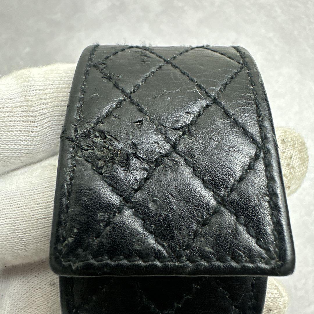 CHANEL シャネル バングル ブレスレット マトラッセ ココマーク ブラック