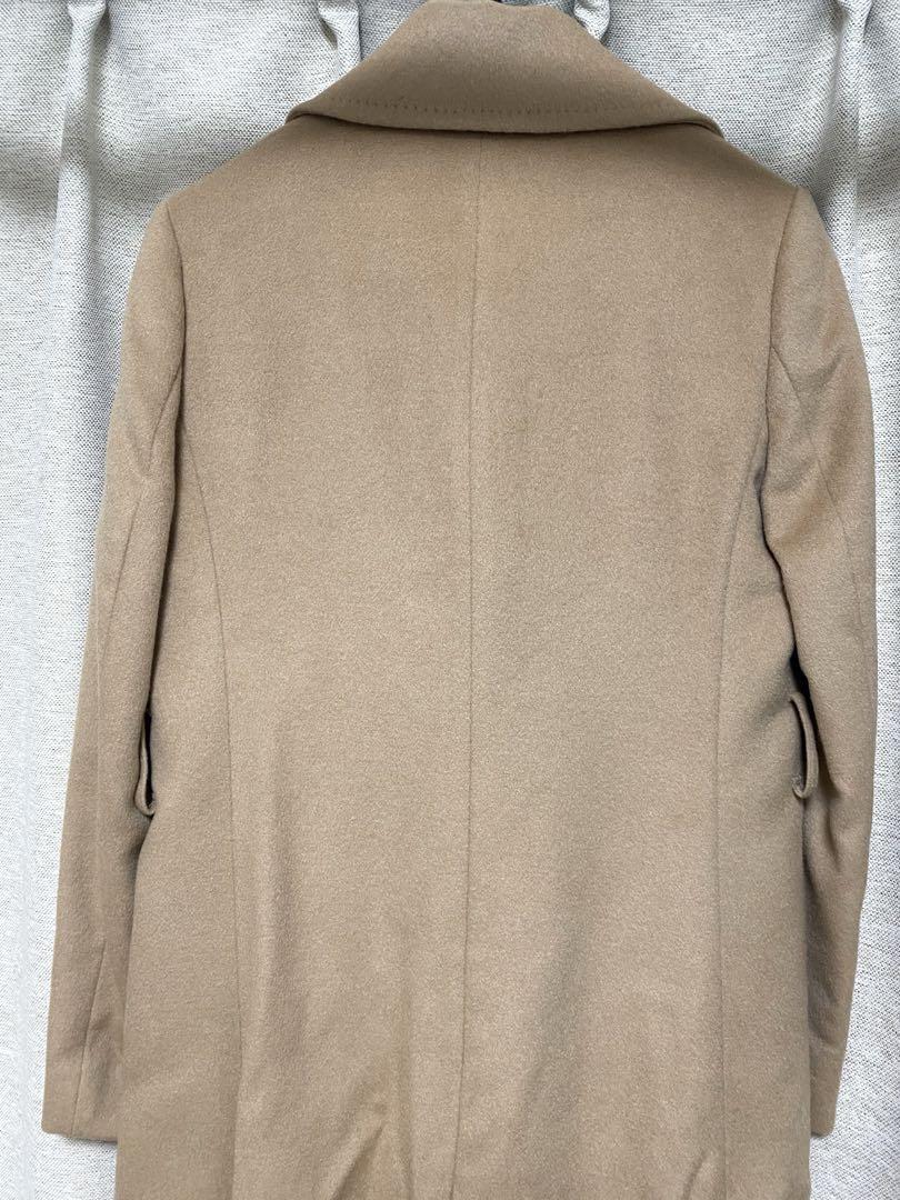 【美品】カシミヤ100%ロングコート ベルト付き　INED INEDイネドベルト付きカシミヤロングコート美品