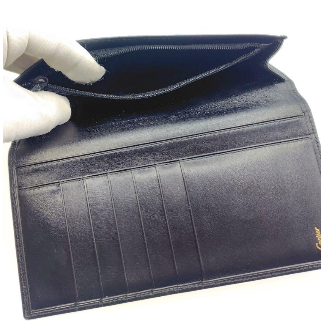Cartier 二つ折り長財布 パシャ ドゥ カルティエ レザー ブラック