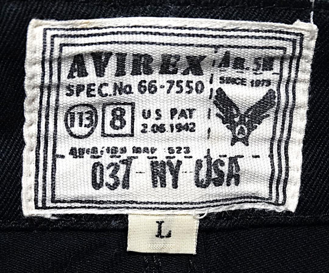 男性用L 長ズボン 黒　AVIREX　エアロカーゴパンツ　　　A①