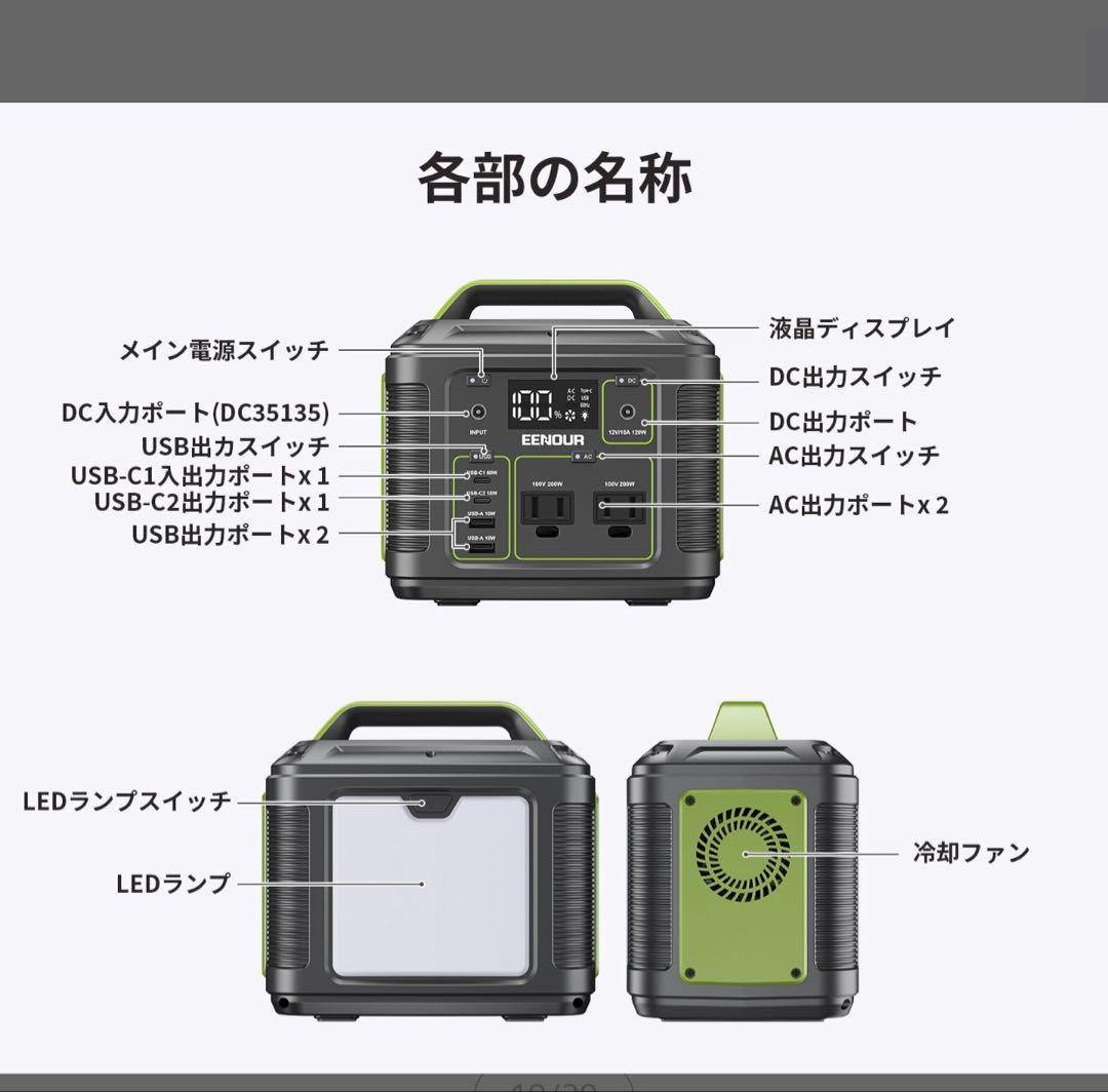 新品　送料無料 EENOUR P200 ポータブル電源 200Wh