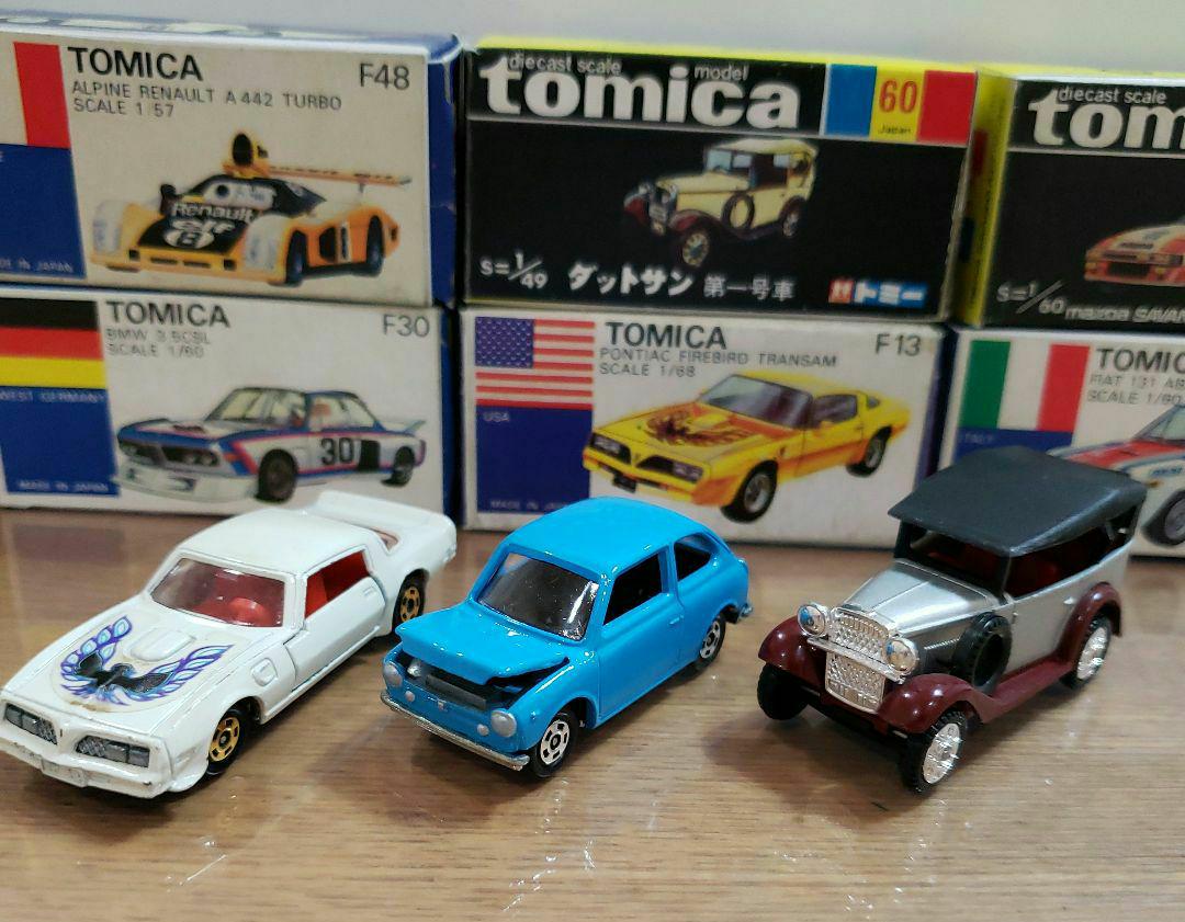 【日本製】 青箱 トミカ 外国車シリーズ セット 7台 FIAT RX-7 BMW 黒箱 ミニカー