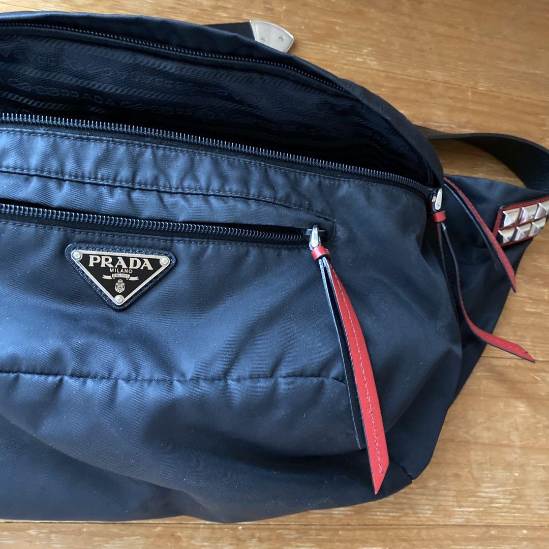 prada ウエストポーチウエストバッグウエストバックボディバック限定スタッズ 画像2