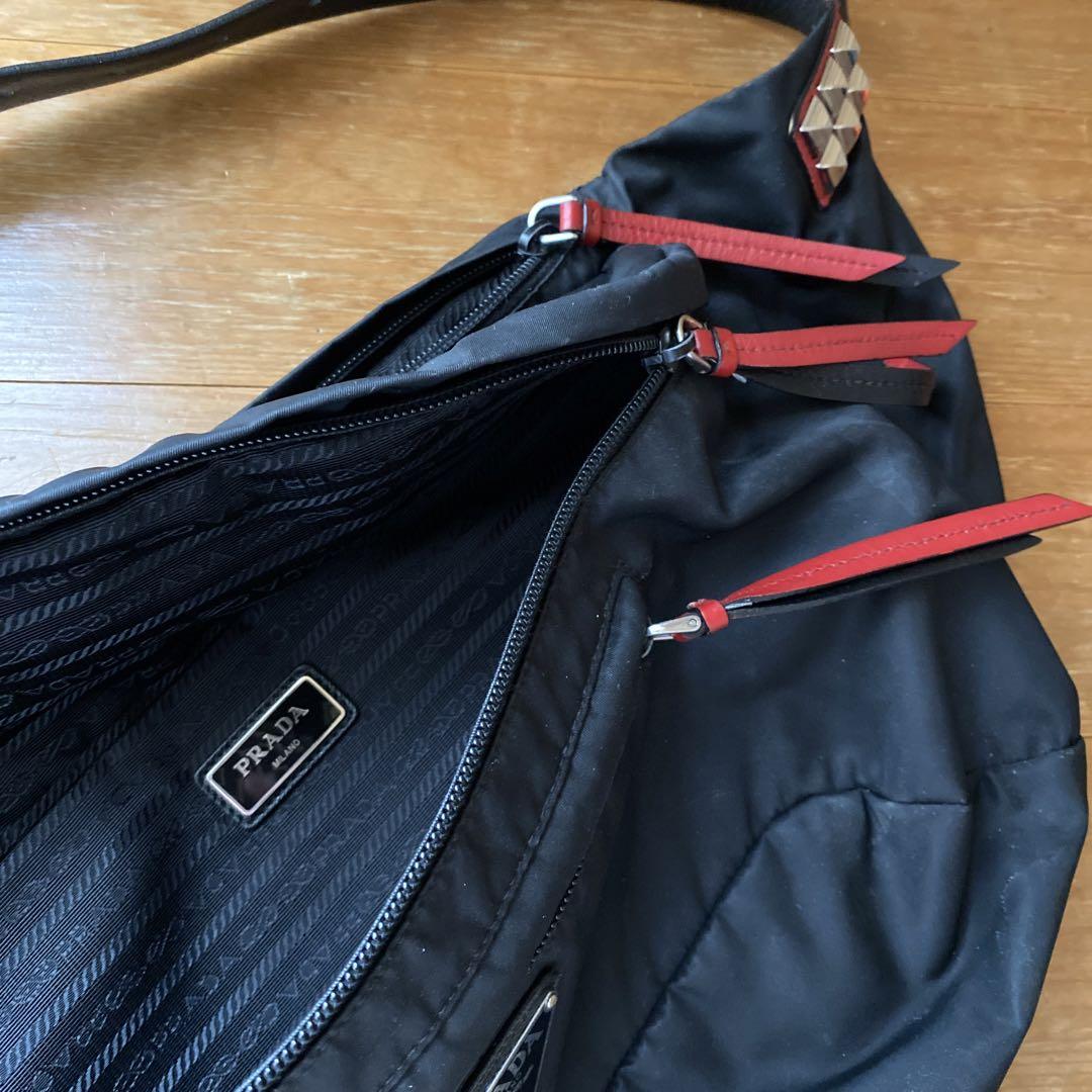 prada ウエストポーチウエストバッグウエストバックボディバック限定スタッズ 画像7