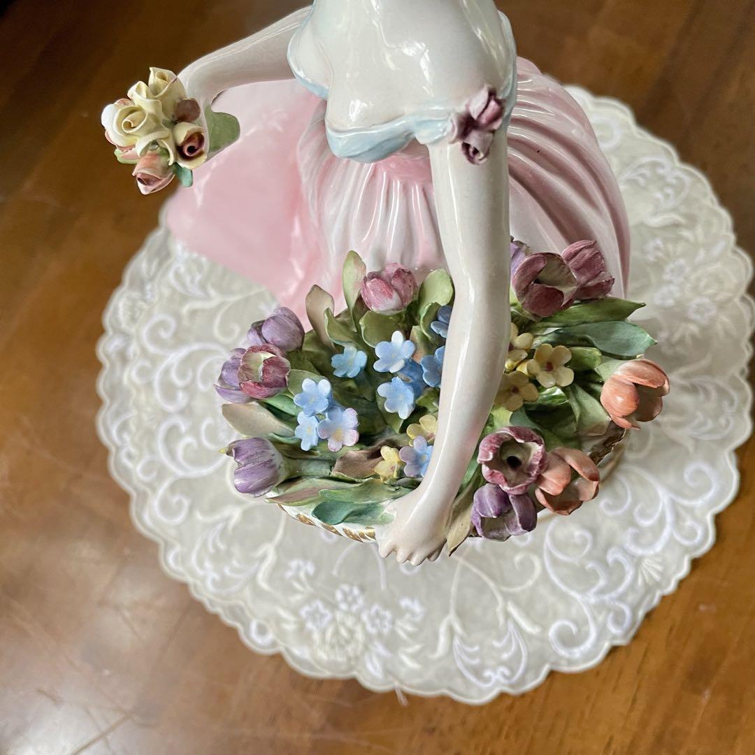 ドレスデン 大型フィギリン 30 【花籠を持つ婦人】-少量生産