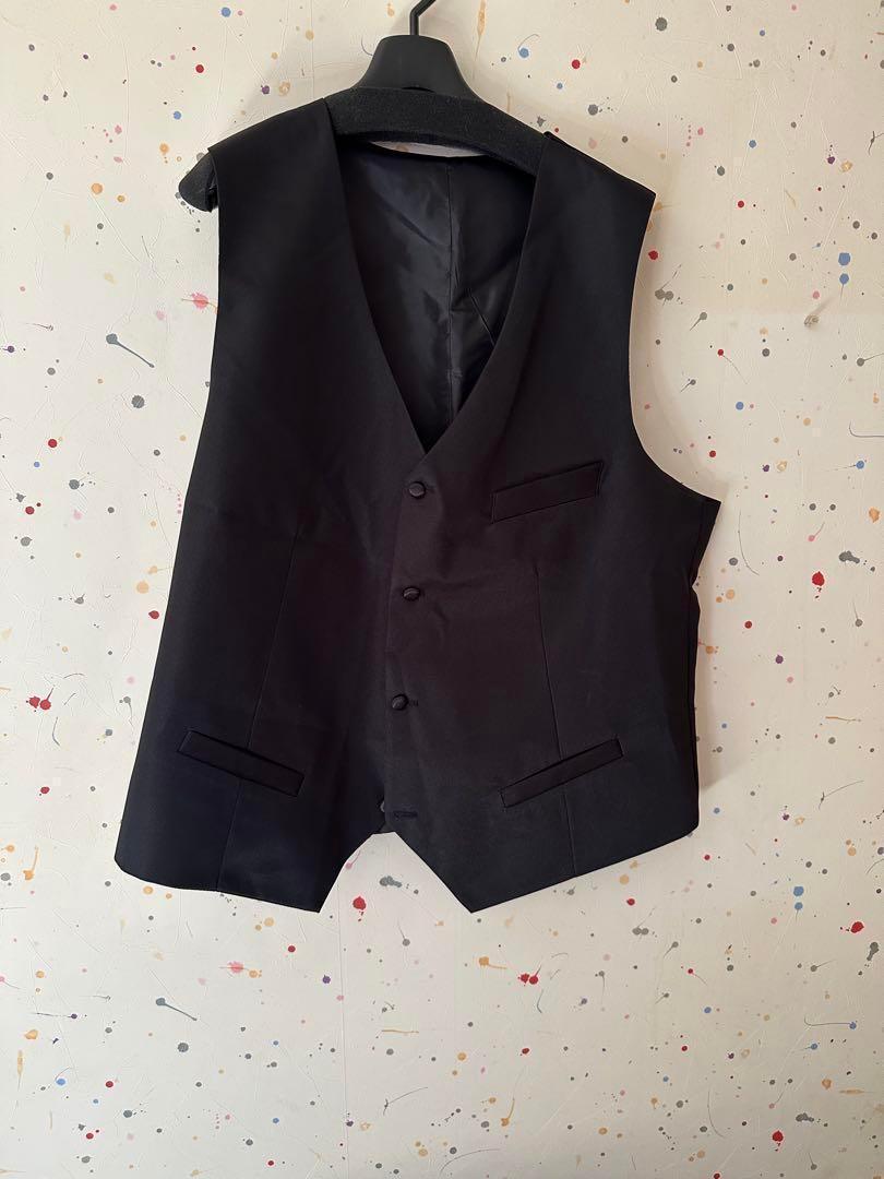 メンズ タキシードスーツ 上下セット 3XL 礼服 結婚式 披露宴 ブラック