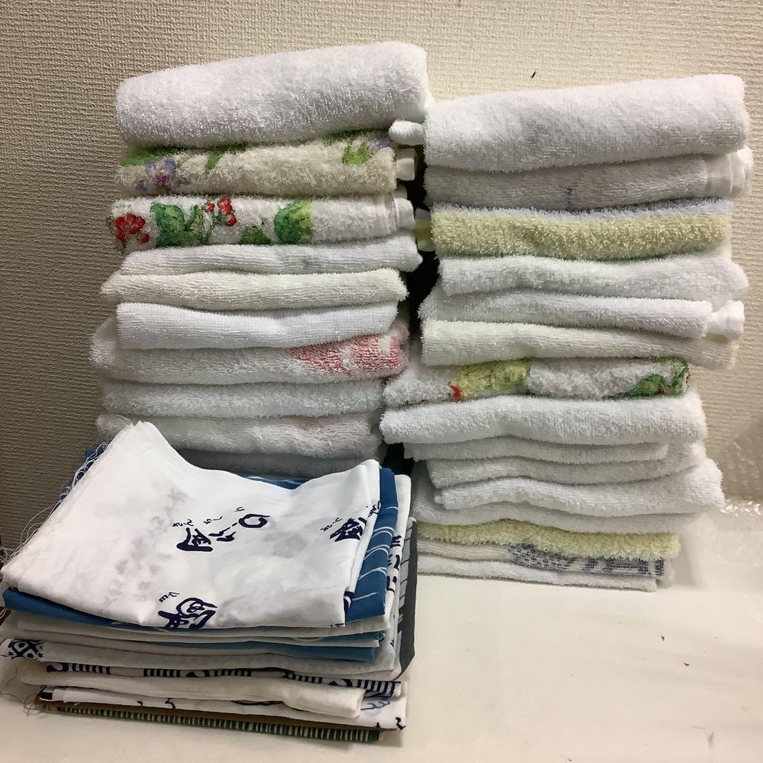 5351⑩使用済みタオル手拭いまとめ【年末の大掃除等に】