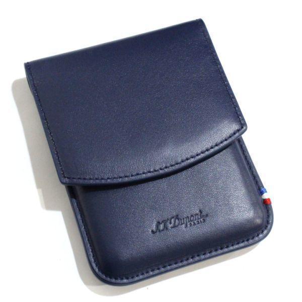 デュポンS.T.Dupont 183120 レザー シガリロケースシガーケース青