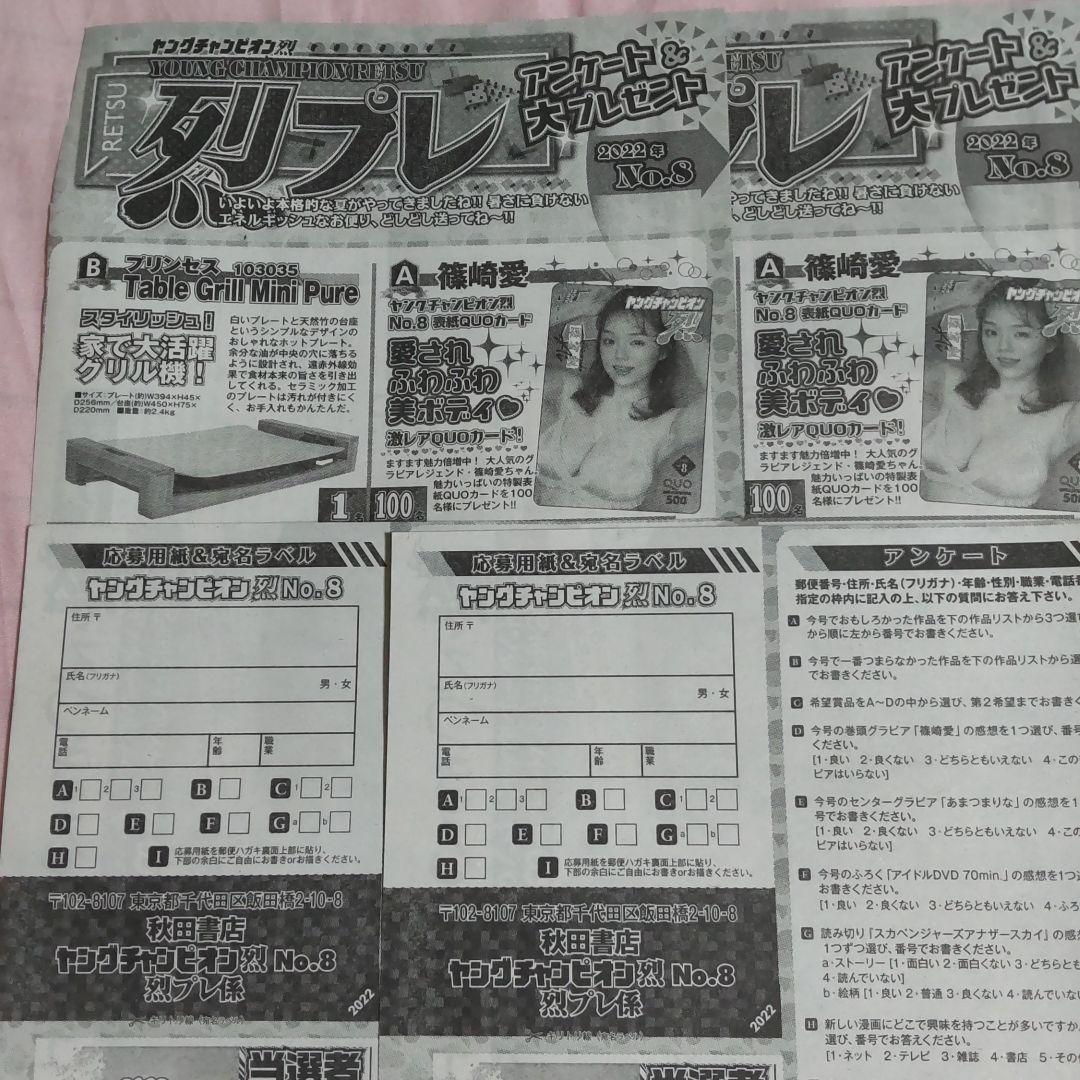 ヤングチャンピオン烈 アンプレ応募用紙×2 - メルカリ ヤングチャンピオン烈 アンプレ応募用紙×2 - メルカリ