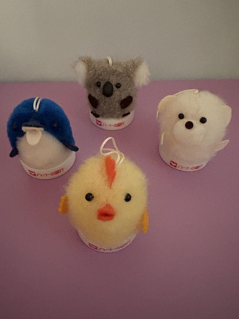 第一勧業銀行　貯金箱　ノベルティ　レア　フェルト動物キャラクター④点セット　美品