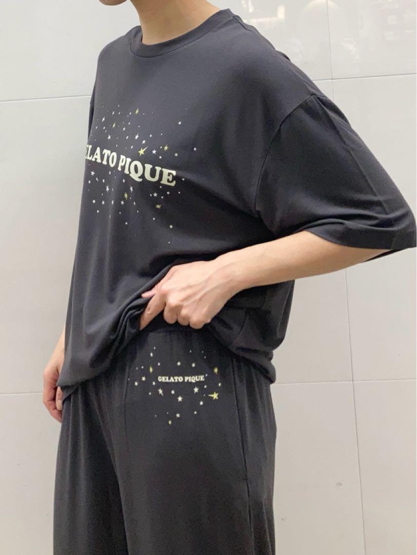 【HOMME】レーヨンスタープリントTシャツ&ロングパンツ
